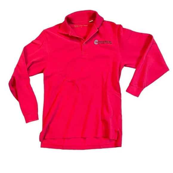 511 Tactical Series Red long sleeve Polo "Range USA" size Small - Picture 1 of 7